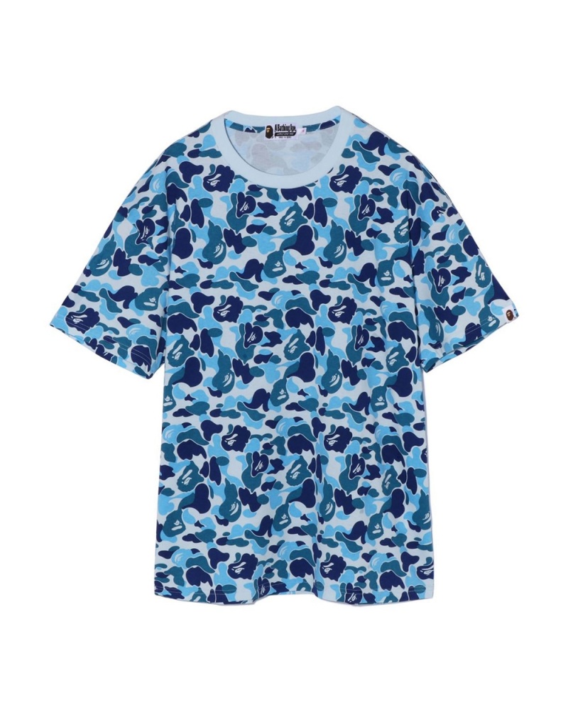 T Shirts Bape ABC Bleu Femme | ETS-32994646